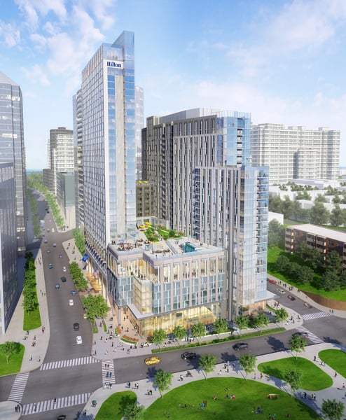 Hilton-at-The-Key-Arlington-Rosslyn-Aerial Hilton-at-The-Key-Arlington-Rosslyn-Aerial